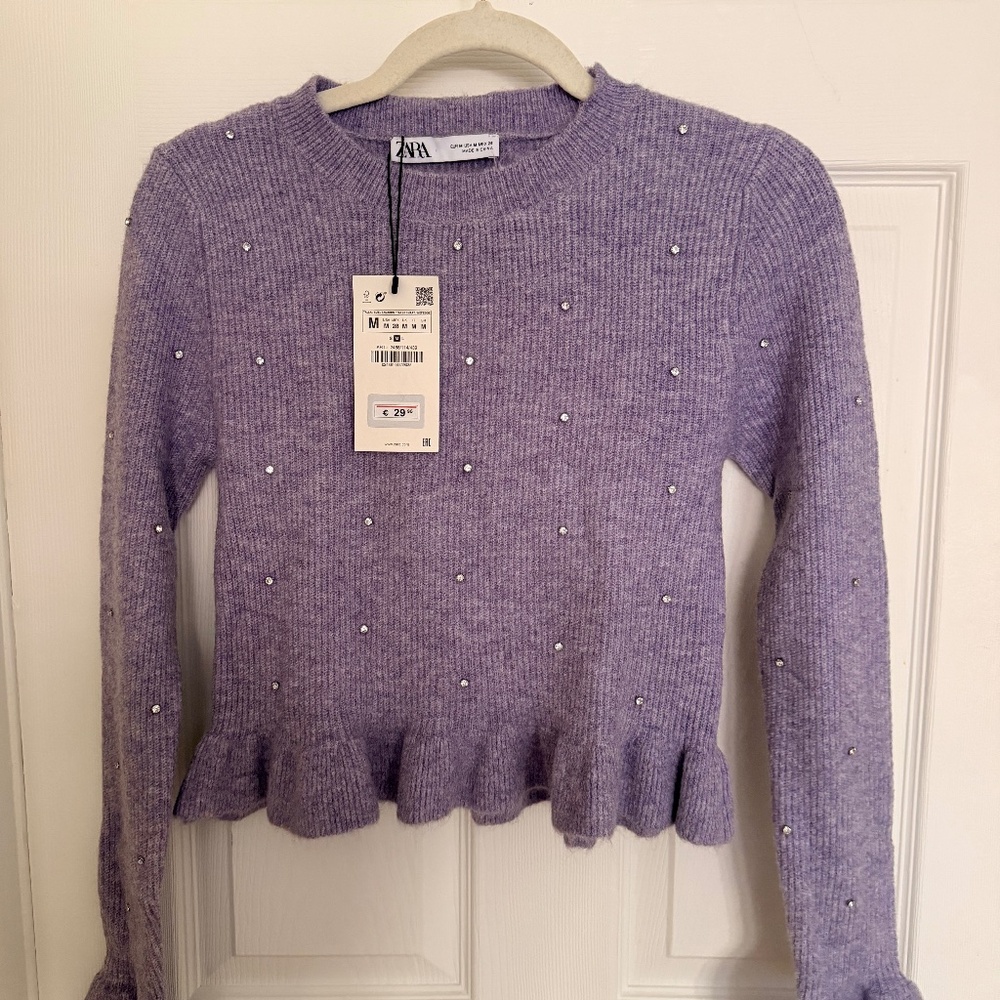 Zara Knit Sweater in lavender
